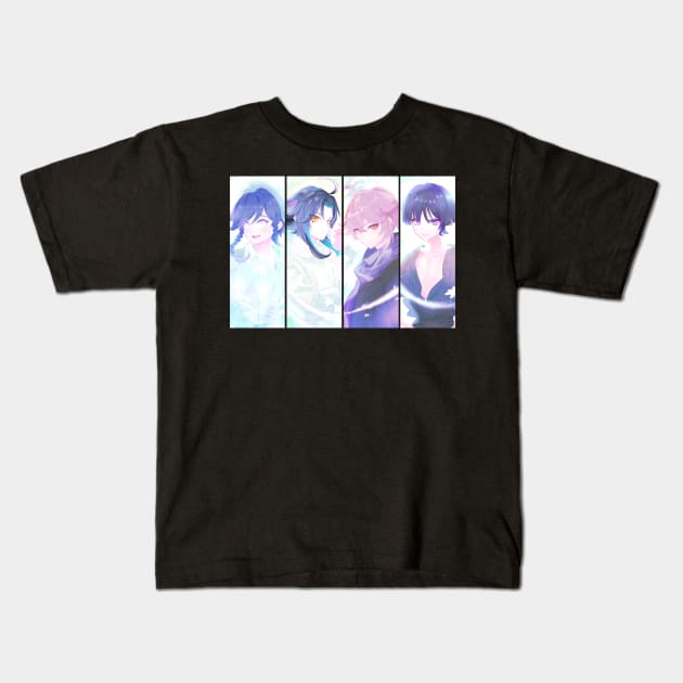 Anemo Boys - Five-Star Edition Kids T-Shirt by scout_mochi